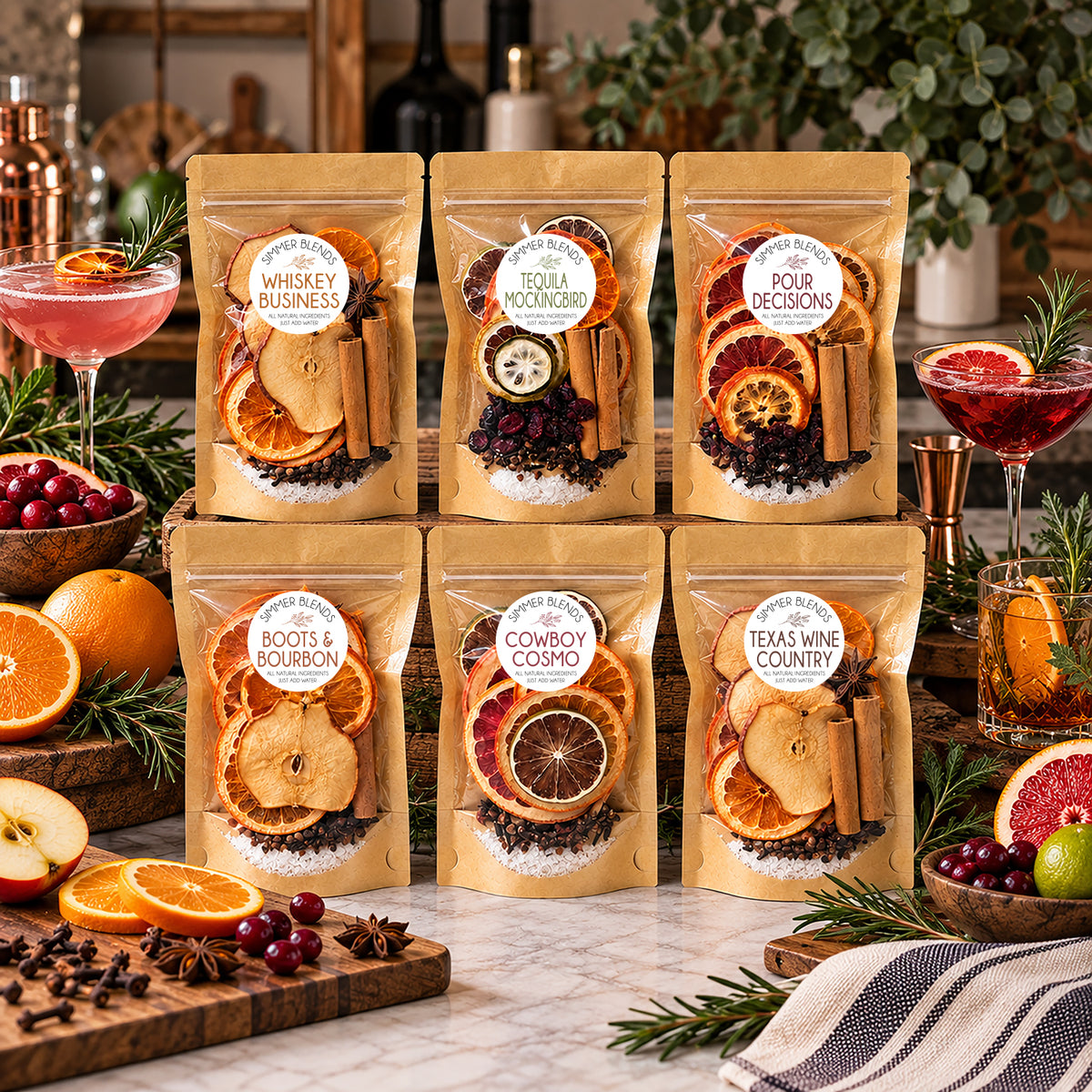 Cocktail Simmer Blends Starter Pack – 24 Simmer Pot Blends