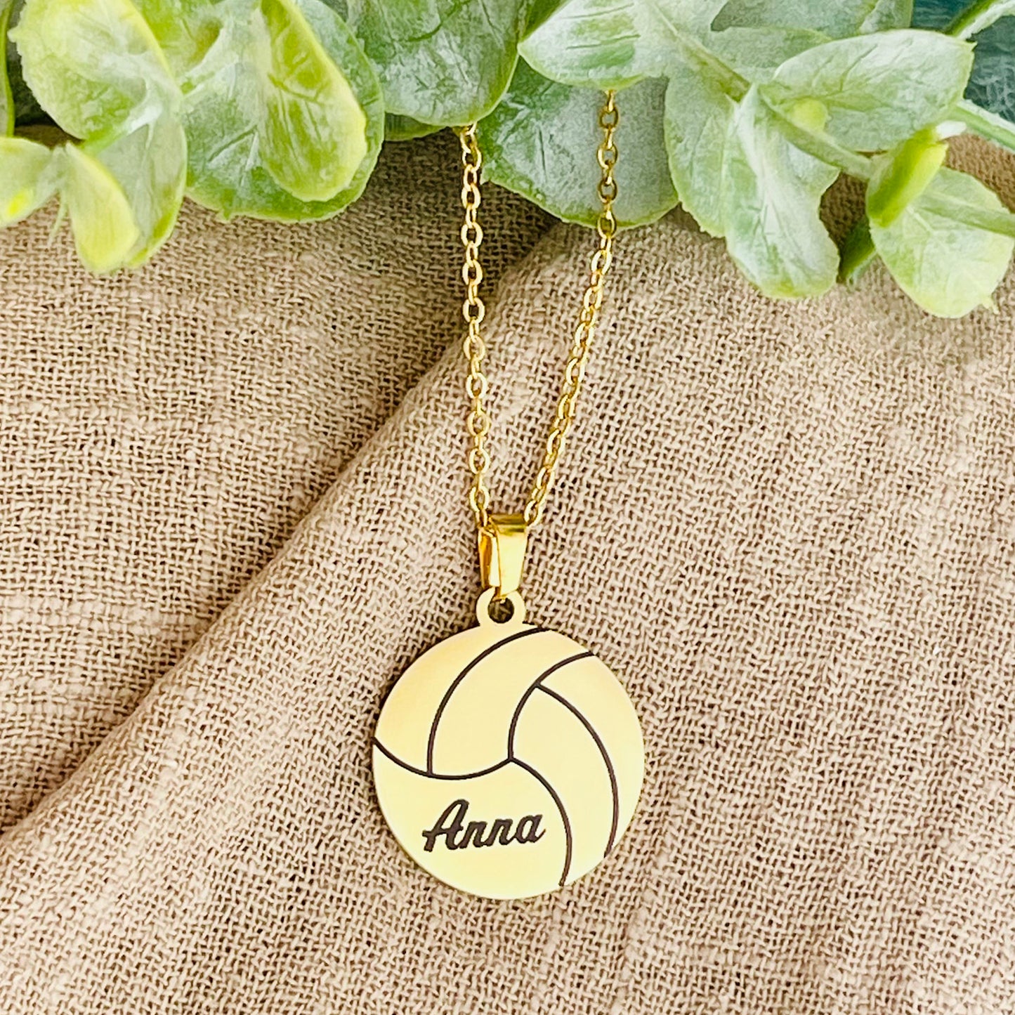 Personalized Volleyball Necklace