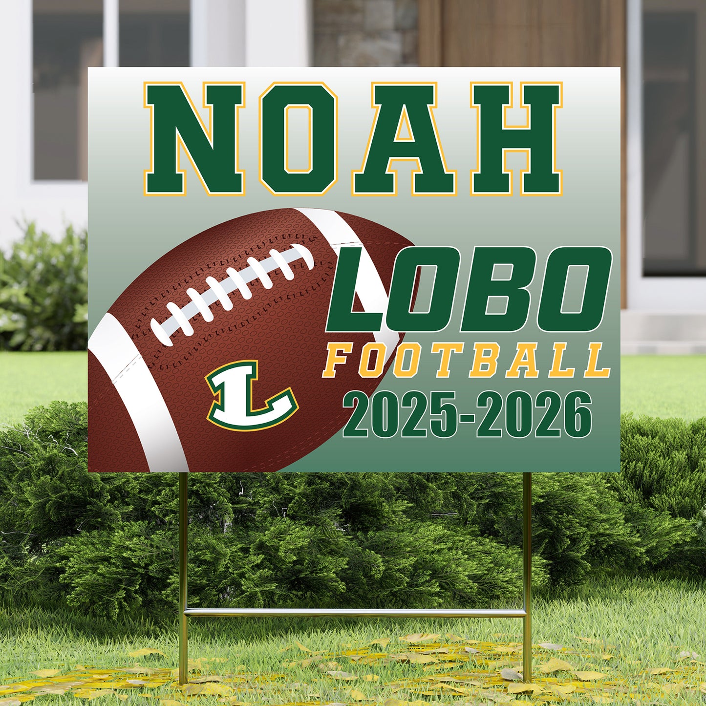 Lobo Football Yard Sign