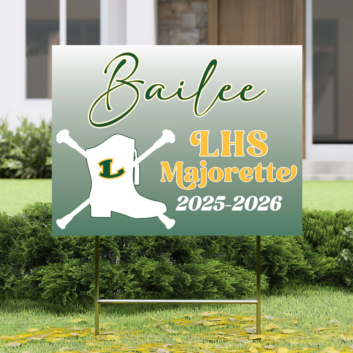 Lobo Majorette Yard Sign