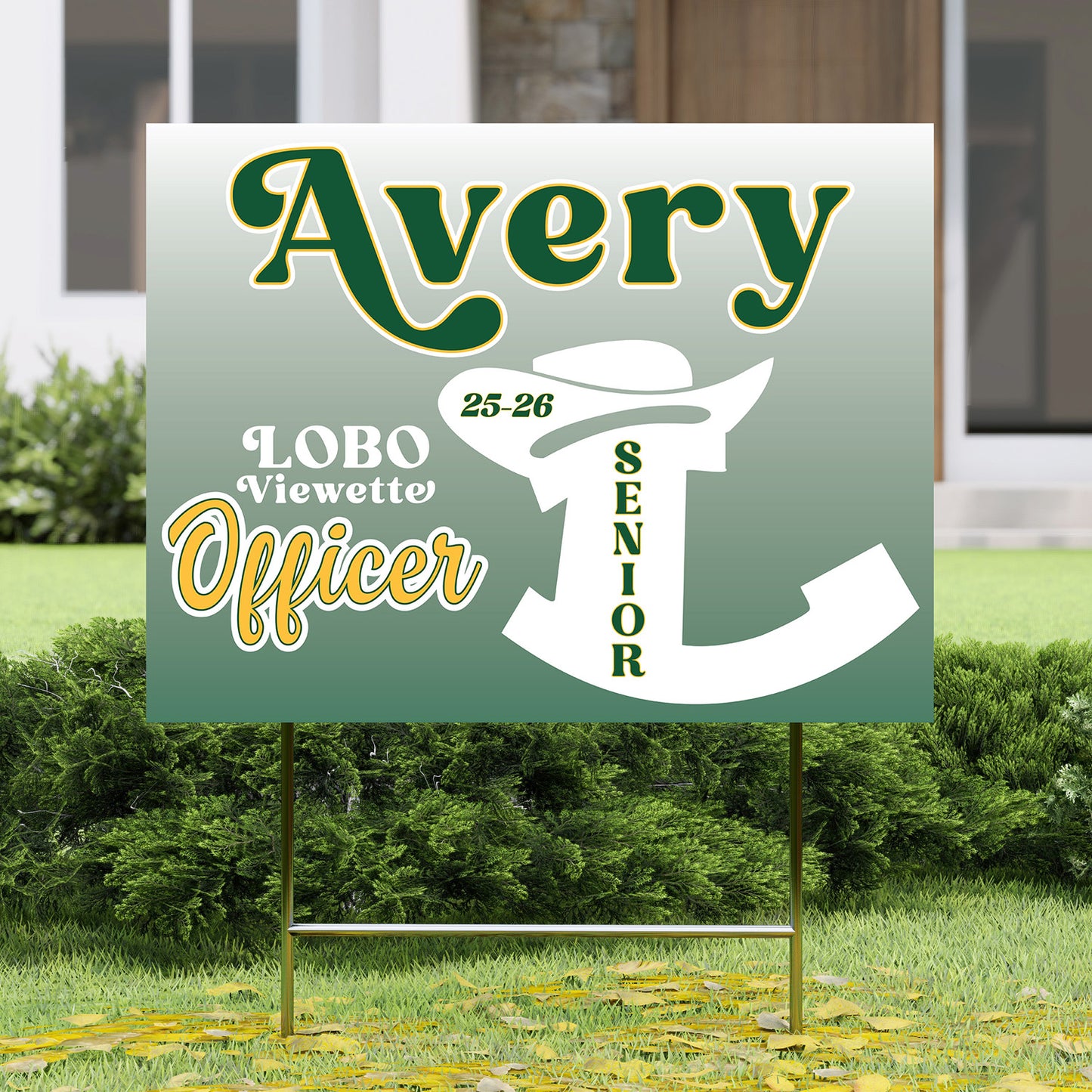 Lobo Viewette Officer Yard Sign