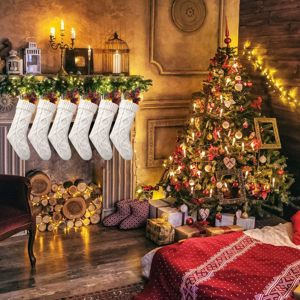 Personalized Knit Christmas Stocking