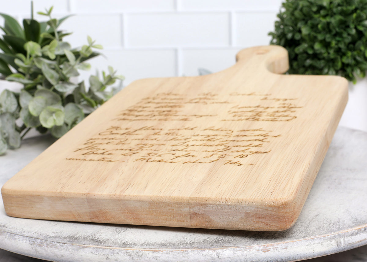 Upload Your Recipe Engraved Cutting Board