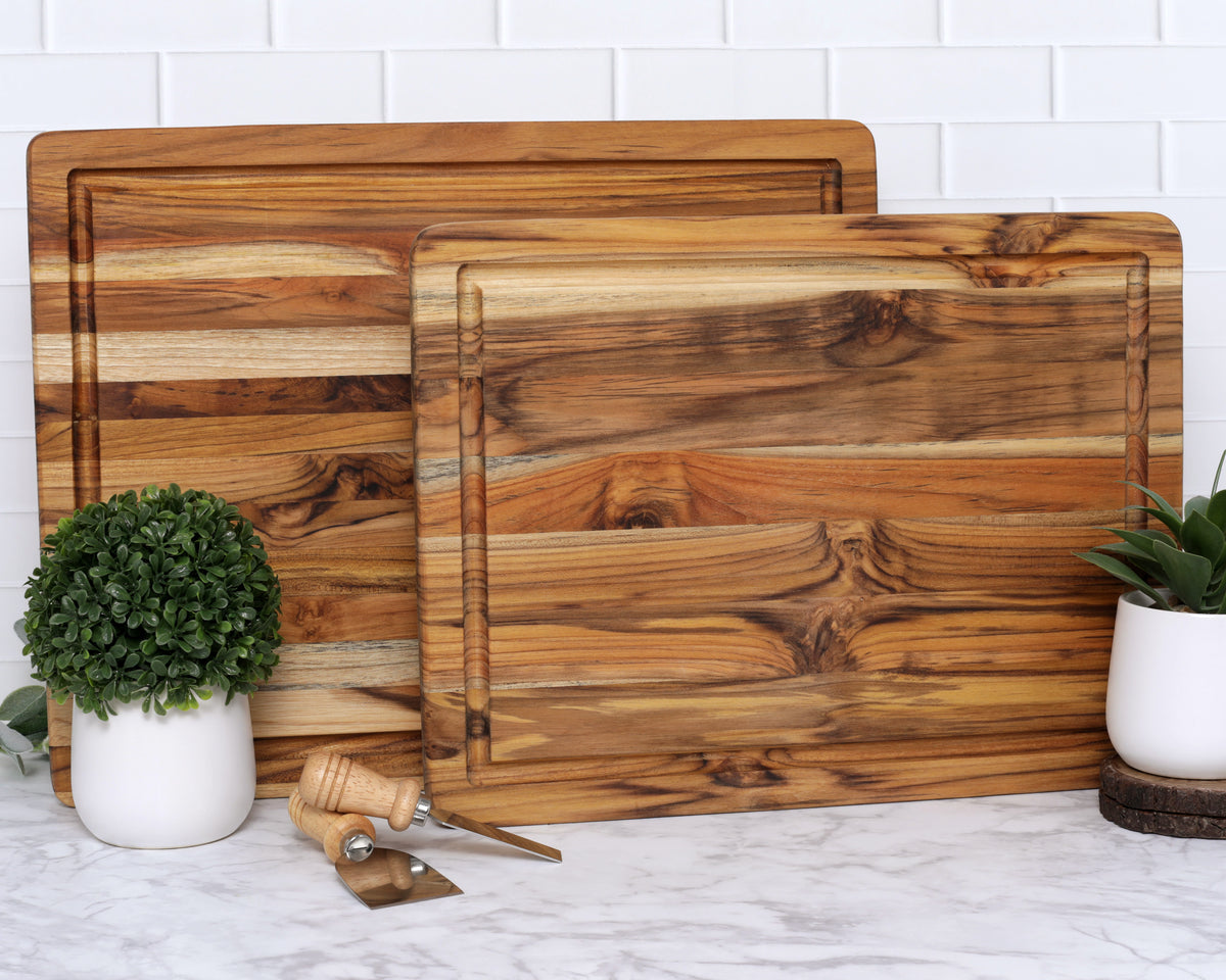 Carving Recycled Teak Wood Cutting board by Chic Teak only $79.38