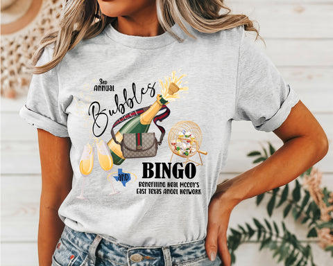 ETAN's Bubbles & Bingo 2024 Fundraiser T-Shirt