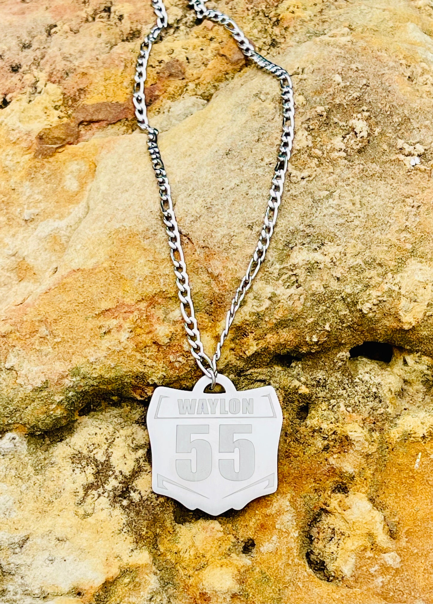 Personalized Motocross Plate Necklace