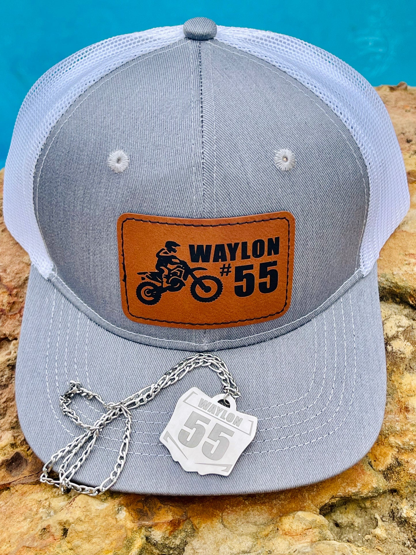 Personalized Motocross Plate Necklace