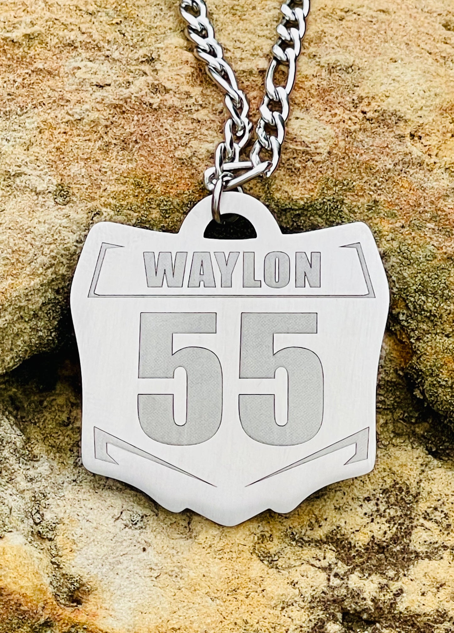 Personalized Motocross Plate Necklace