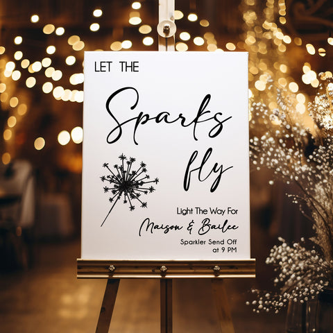 Let the Sparks Fly Foam Board Sign