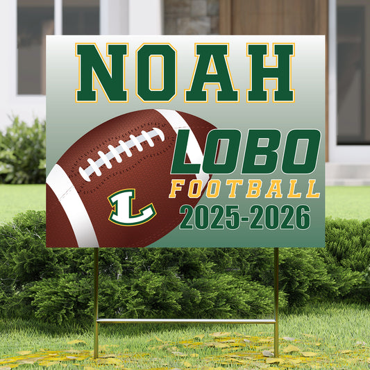 Lobo Football Yard Sign
