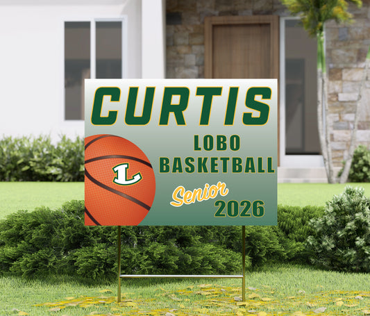 Lobo Basketball Senior Yard Sign