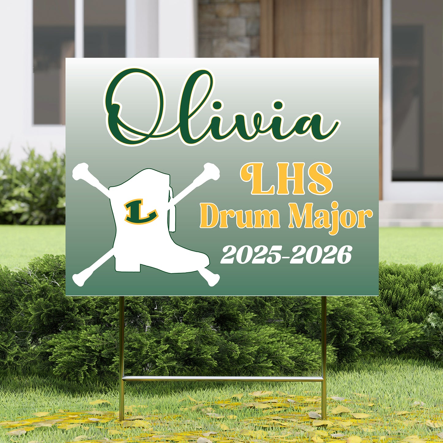 Lobo Drum Major Yard Sign
