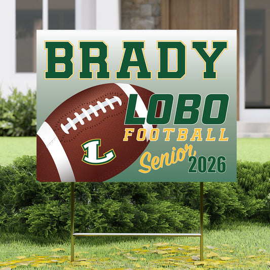 Lobo Football Senior Player Yard Sign