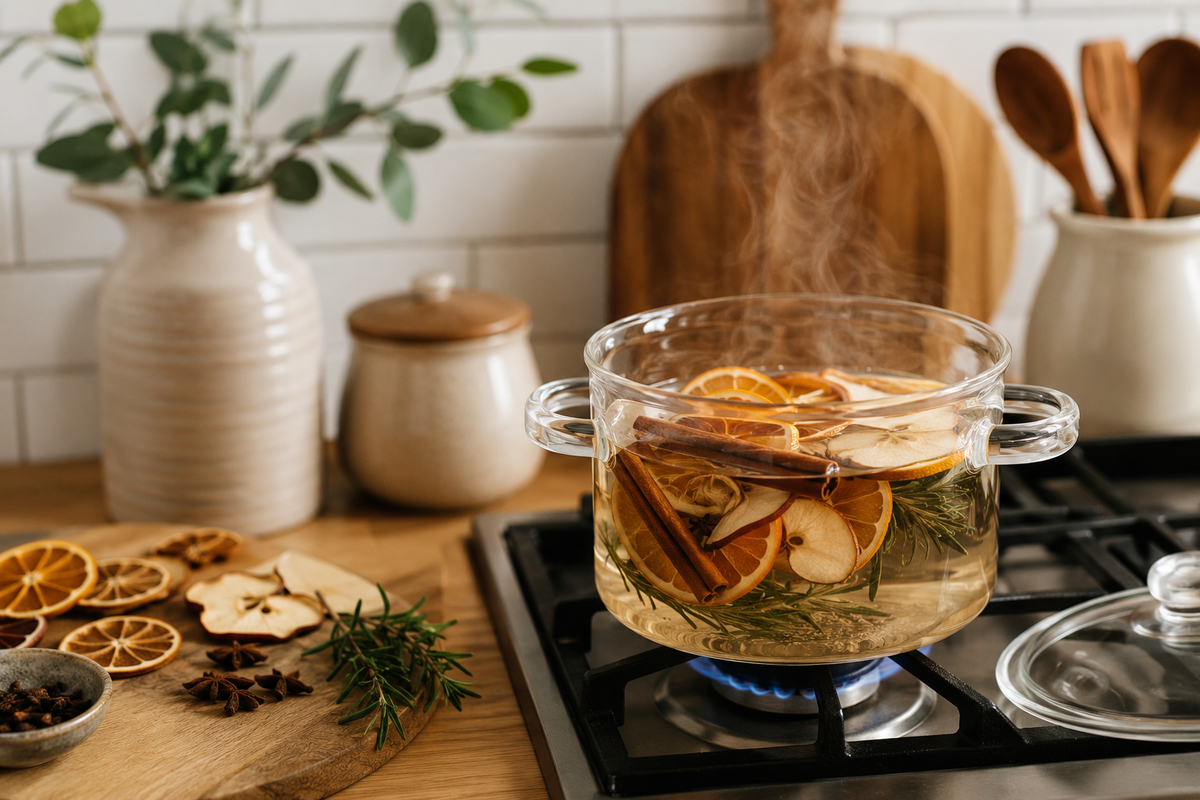 1.5L Ribbed Glass Simmer Pot
