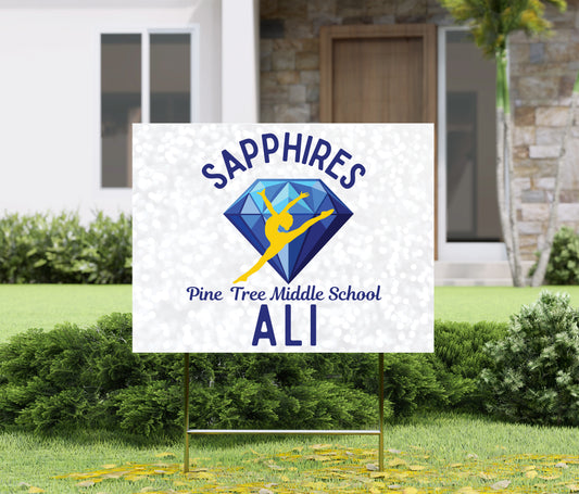 PTMS Sapphires Yard Sign