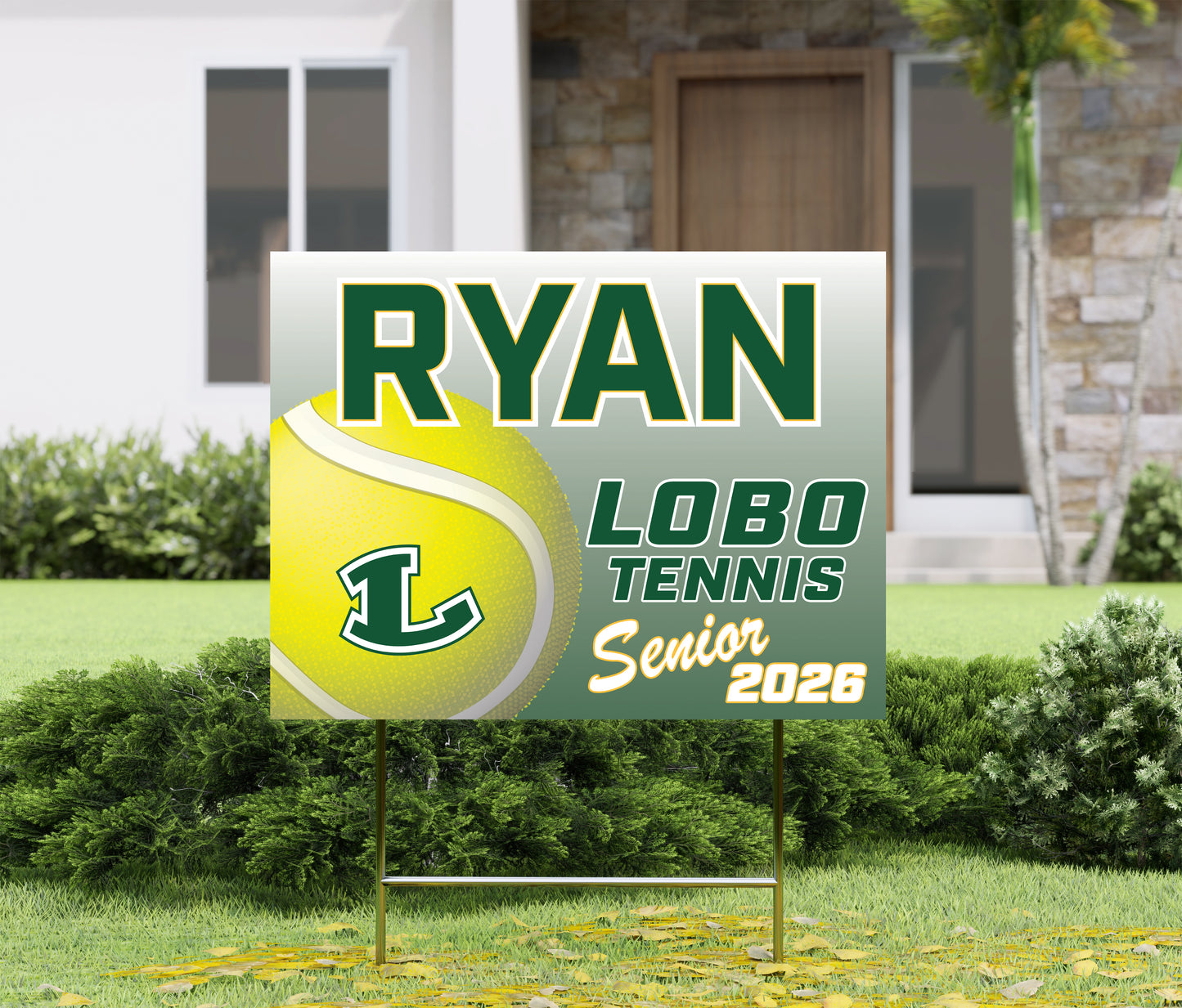 Lobo Tennis Senior Yard Sign