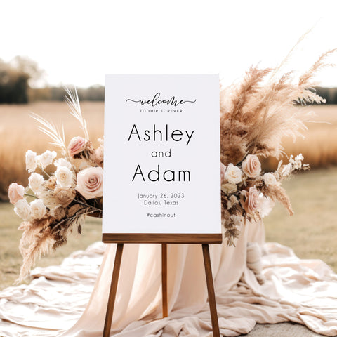 Welcome to Our Forever Wedding Foam Board Sign