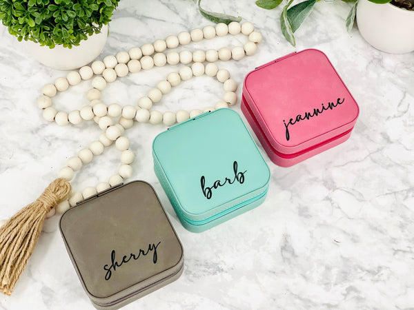 Personalized Leatherette Jewelry Case