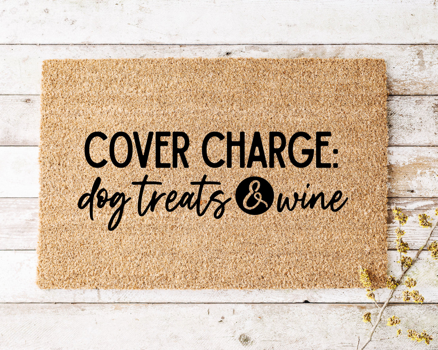 Cover Charge Dog Treats & Wine Doormat