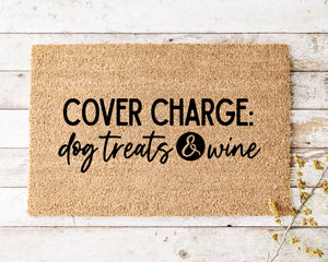 Cover Charge Dog Treats & Wine Doormat