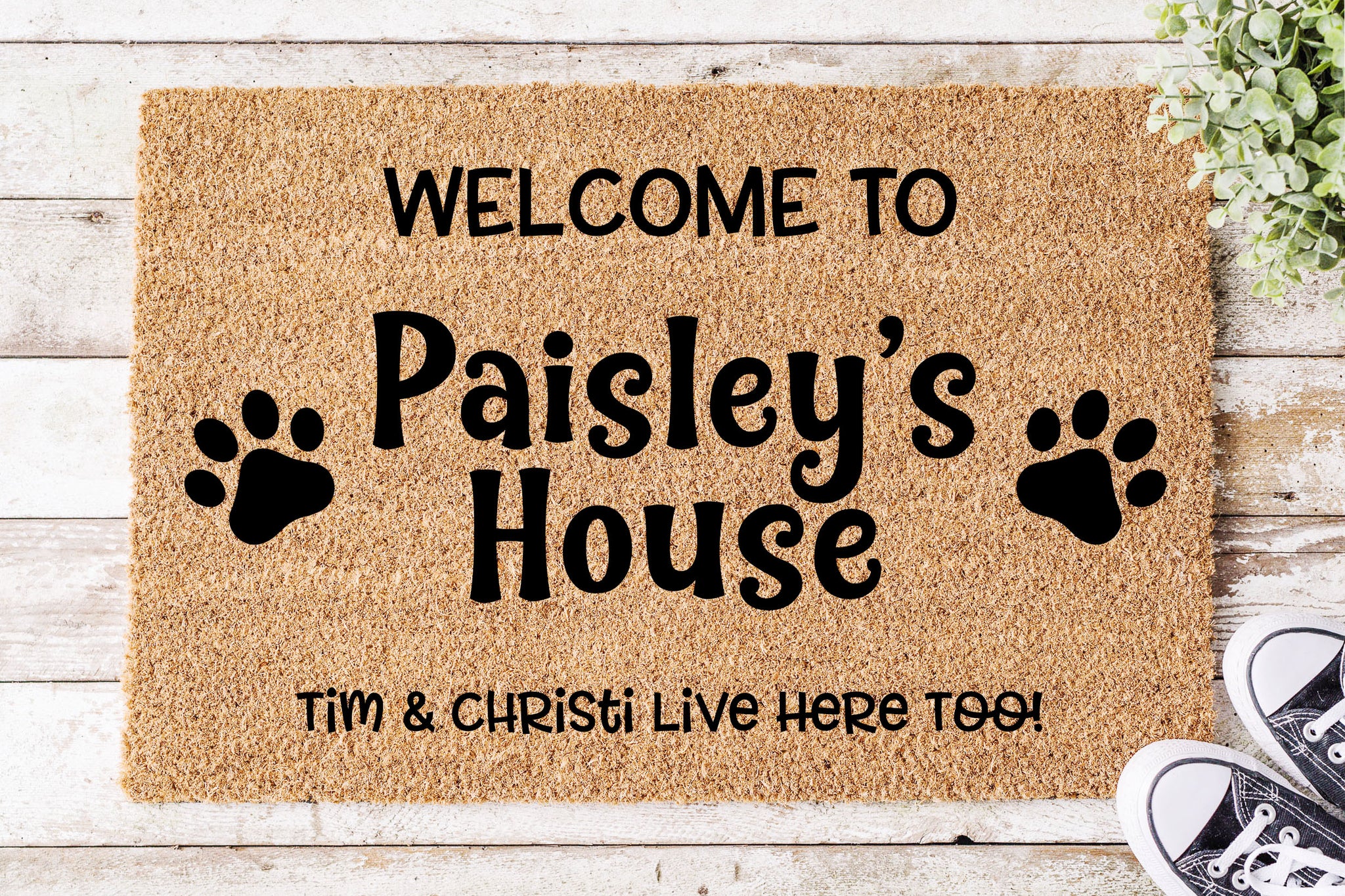 Personalized Welcome to Dog's House  Doormat
